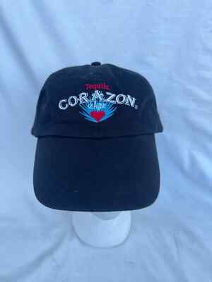 Tequila Corazon De Agave Cap Hat Adult Adjustable Black 100% Cotton