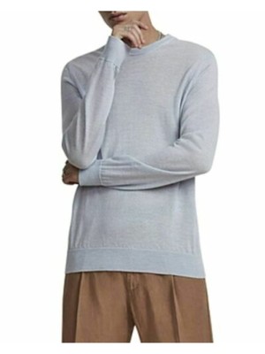 

NNO7 Женский светло-голубой вечерний свитер с длинными рукавами и вырезом из вереска Размер, Light blue