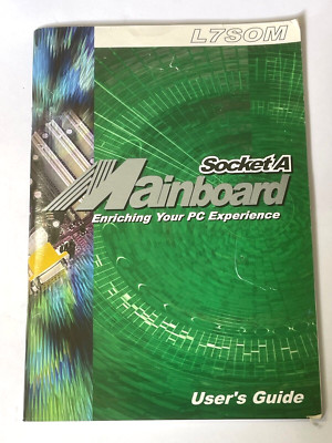 RARE VINTAGE OEM ECS L7SOM MOTHERBOARD MANUAL RM00MSBX24