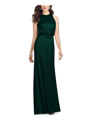 

DESSY COLLECTION Женское зеленое платье без рукавов в полный рост блузон, Зеленый