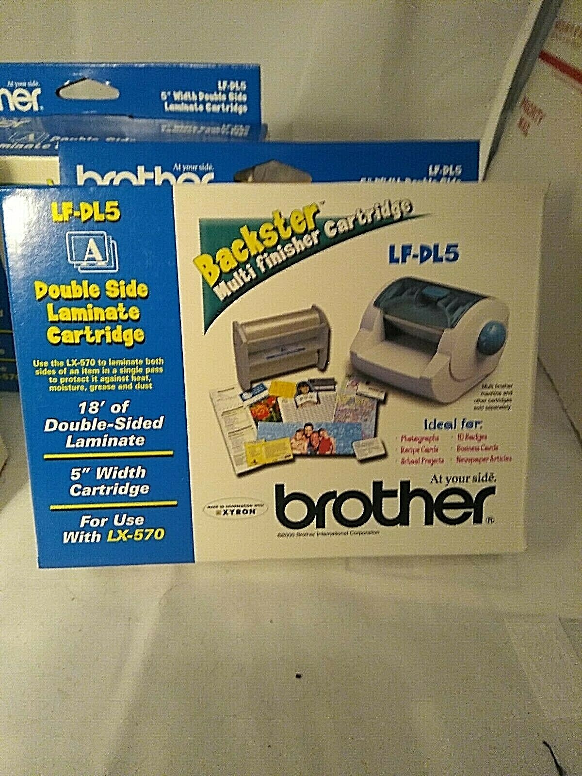 Brother LF-DL5 Double Sided Laminate Cartridges Lot Of 3 For LX-570 Unit