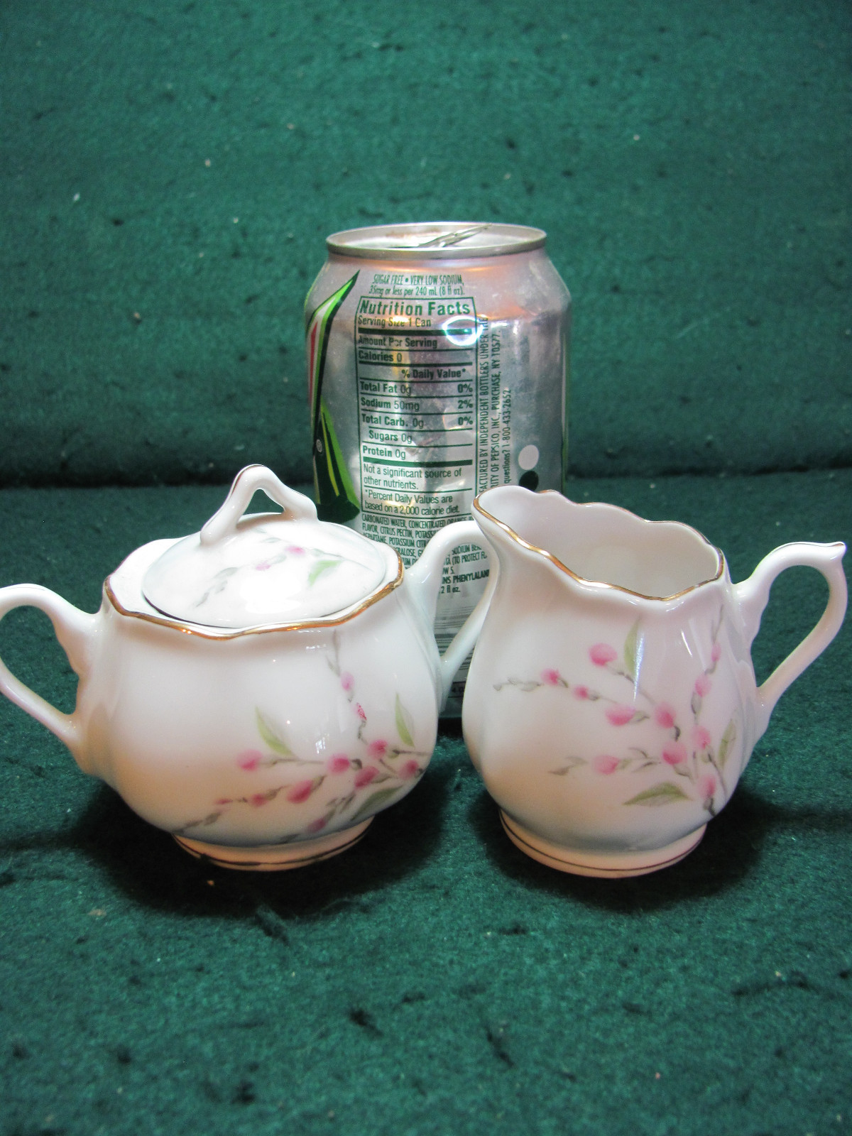 VINTAGE HAND PAINTED SUGAR & CREAMER SET BY NAPCO