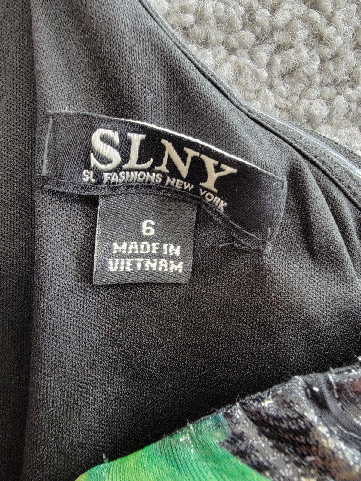 SL Fashions Floral-Print One-Shoulder Maxi Dress Womens 6 Multi Back Zip Closure - Picture 8 of 16