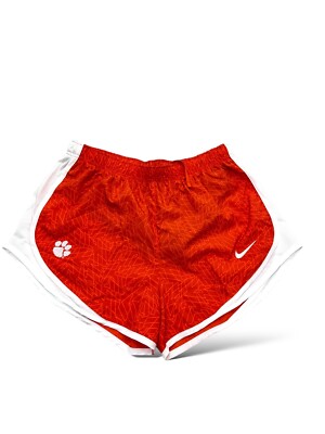 NWT Nike Women's Clemson University Tempo Running Shorts Orange Size L