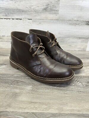 clarks bushacre chukka leather lace up 2 eye desert boots brown mens 105m 394425548437