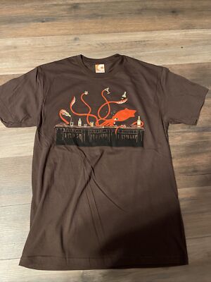 Vintage Y2K Gama Go Octopus Bartender Tee Shirt Medium NWOT
