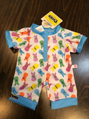 Build A Bear Clothes Bunny Sleeper Pajamas ''Peeps'' Colorful Cute Bunnies Easter