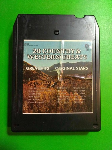 20 COUNTRY WESTERN GREATS K Tel  8 Track Tape  WU 3318