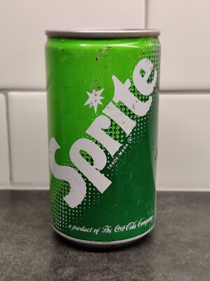 Vintage Sprite Soda Pop Can Steel Flat Top 12 Oz Coca Cola Corpus Christi Texas