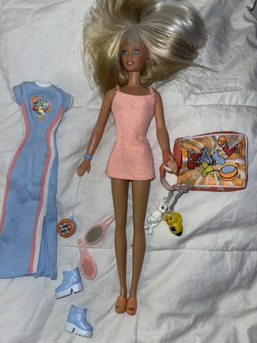Mattel Barbie Totally YoYo SKIPPER Barbie Doll Sister Shoes Dress Bag 1998