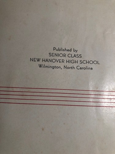 1937 HANOVERIAN  New Hanover High School Yearbook Wilmington NC ORIGINAL