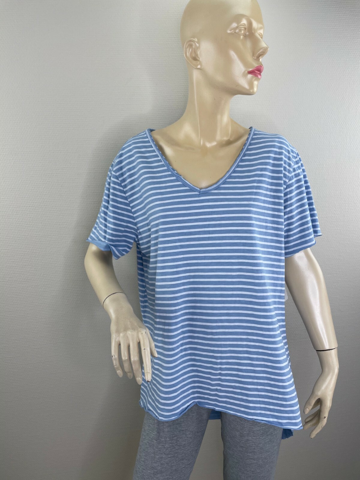 Katia Fashion blau weiß Ringel T-Shirt kurzarm geringelt Shirt 36 38 40 42