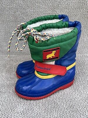 Fisher Price Kids Boots Rare Vintage 1995 Size 8 Multicolors 4550099 Collectible