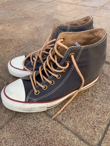 chuck taylor all star plaid lux wedge