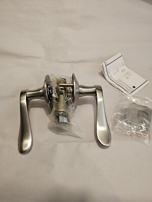 Emtek 5107LUUS15 Passage Set. Modern Rosette. Luzern Lever. Satin Nickel