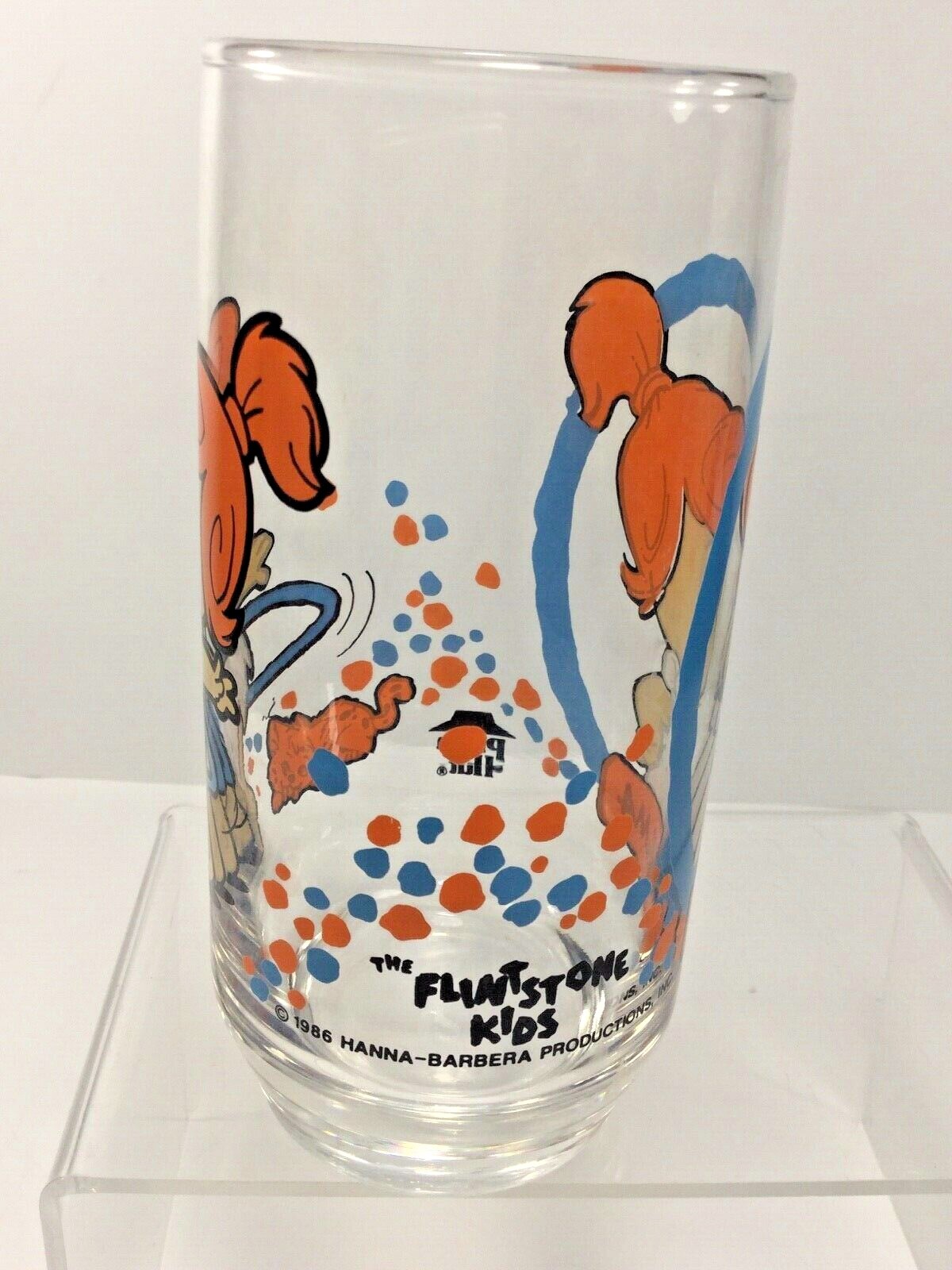 Vintage,1986 Pizza Hut Promotinal Flintstone Kids, Wilma' 16 oz Tumbler Glass