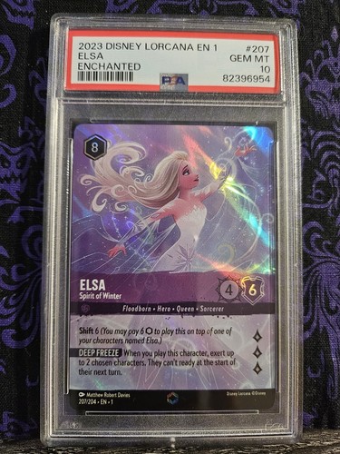 ELSA　psa10 【ロルカナ/Lorcana】 PSA10 Elsa FOIL enchanted Disney LORCANA TCG The first