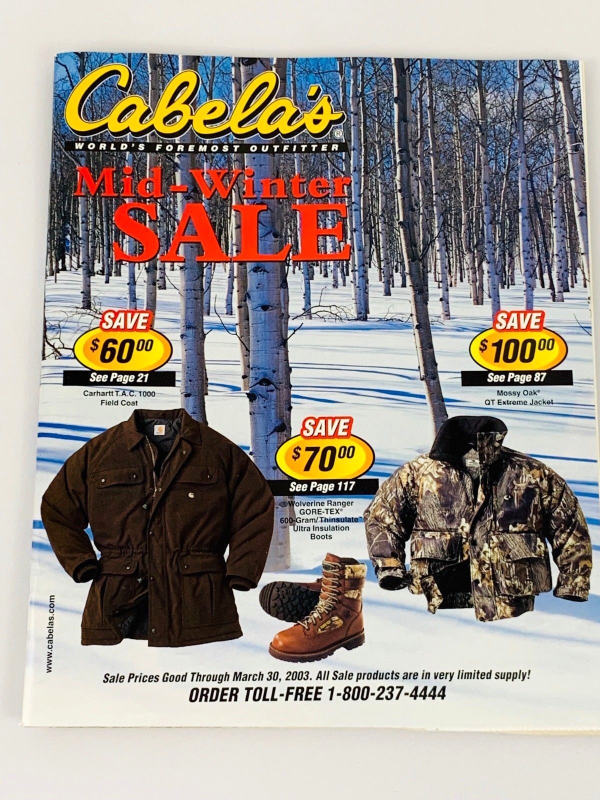 Lot of 5 Cabelas Catalogs From 2003 Collectable Fishing Store