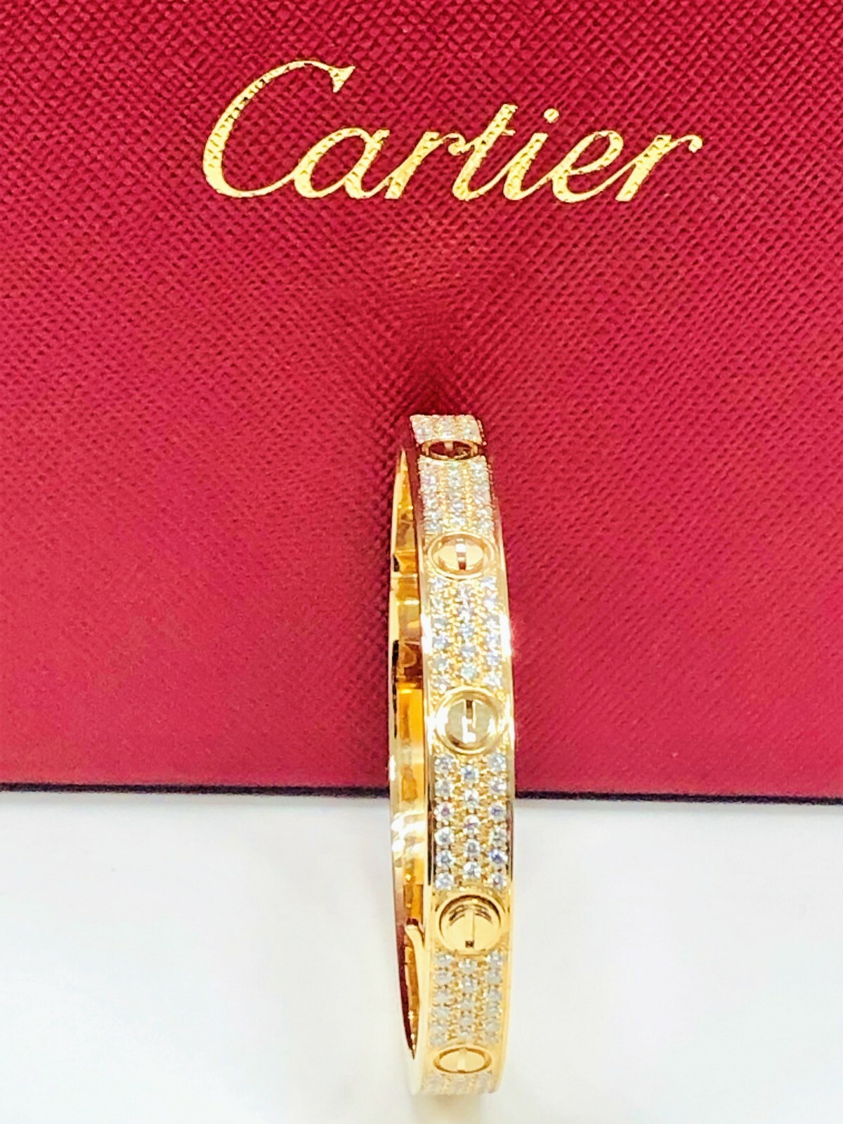 Cartier Love Bracelet, 18K Yellow Gold Set With 204 Brilliant cut Diamonds.