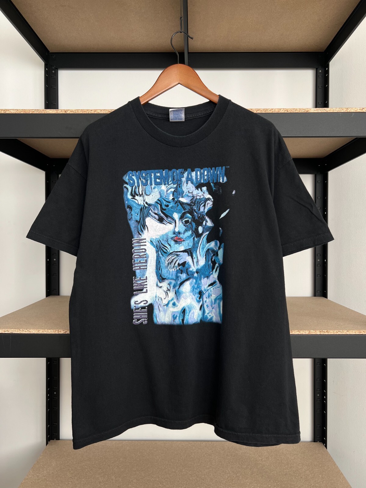 SYSTEM OF A DOWN 2005年　バンT Vintage 2005 System of a Down She's Like Heroin Black T