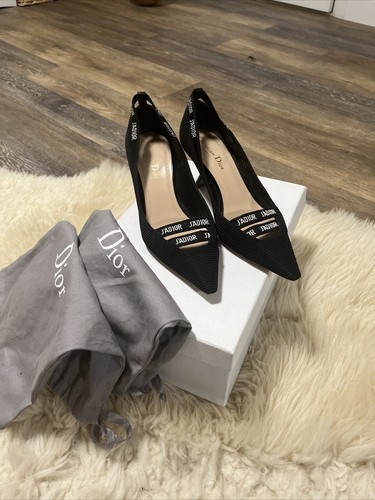 JADIOR ベージュ ポインテッドトゥ ハイヒール　dior ヒール Dior J'ADIOR ベージュ メッシュ スリングバックパンプス - メルカリ