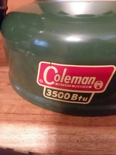 Vintage Coleman 3500 BTU Green Camping Catalytic Heater 512A70 NICE!