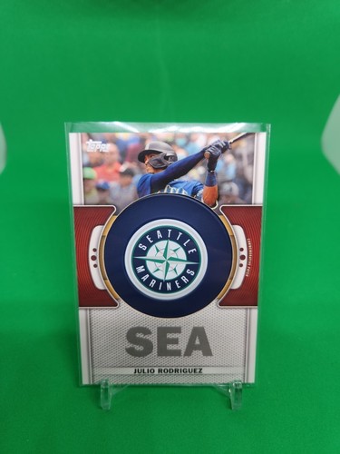 2023 Topps Series 1 Julio Rodriguez Commemorative Team Logo 2023 Topps Series 1 Julio Rodriguez Commemorative Team Logo