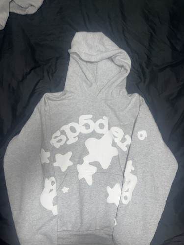 Grey Beluga Sp5der Hoodie Brand New Spider Worldwide x Young