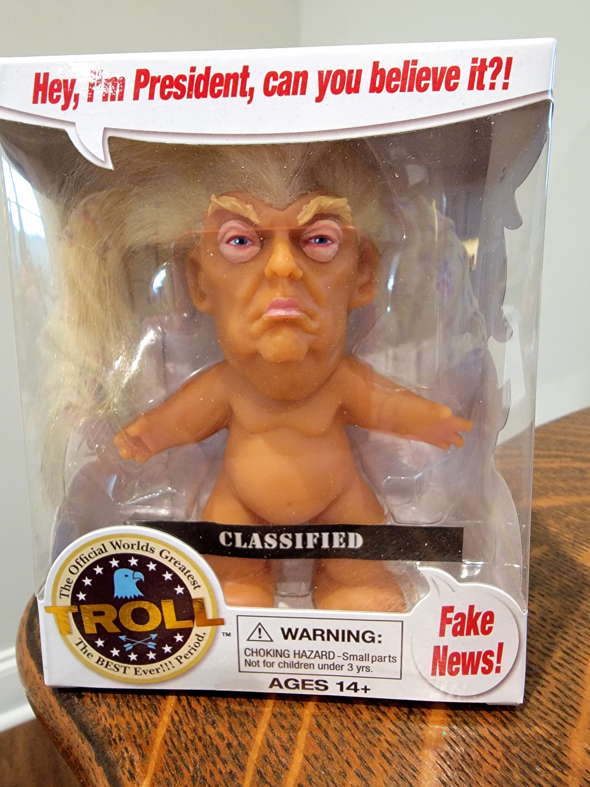 Chuck Williams Trump Troll Doll in Box - Slight bend to box, unopened. Free Ship