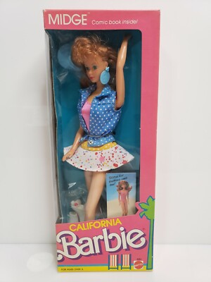 california barbie midge 1987 mattel 4442 nib nrfb c1 154349435421