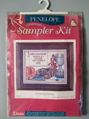 FOOTBALL SAMPLER - COUNTED SAMPLER KIT - 28 x 35.5 cm - ANCHOR No. PSC15