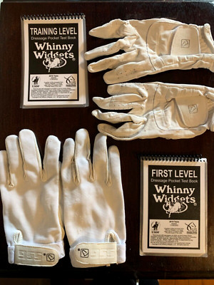 DRESSAGE LOT - Whinny Widgets Test Books, Laminated Training & Equestrian Gloves