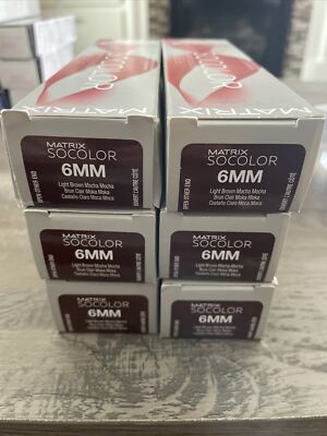 6 PACK Matrix SoColor Blended Permanent Hair Color 3 oz 6MM