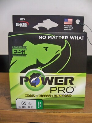 Power Pro Spectra Fiber Braided Fishing Line Moss Green 150YD/65LB  