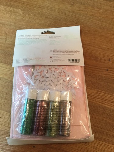 Martha Stewart Card Making Glittered Botanical 8 Cards Kit Craft DIY NEW