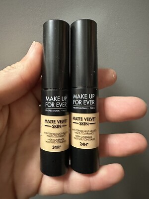 (2) MAKE UP FOREVER MATTE VELVET SKIN CONCEALERS 3.2 Sand