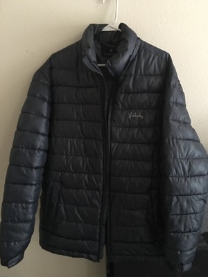 Jabang Nylon Thick Parka Jacket Coat Zip Dark Blue Extra Large 110 Size Korean