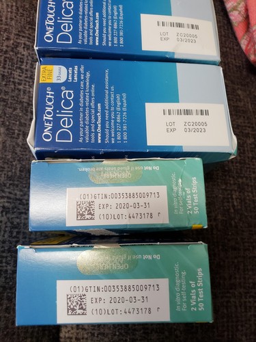 200 SEALED ONE TOUCH ULTRA BLUE TEST STRIPS EXP 3/2020 200 DELICA LANCETS