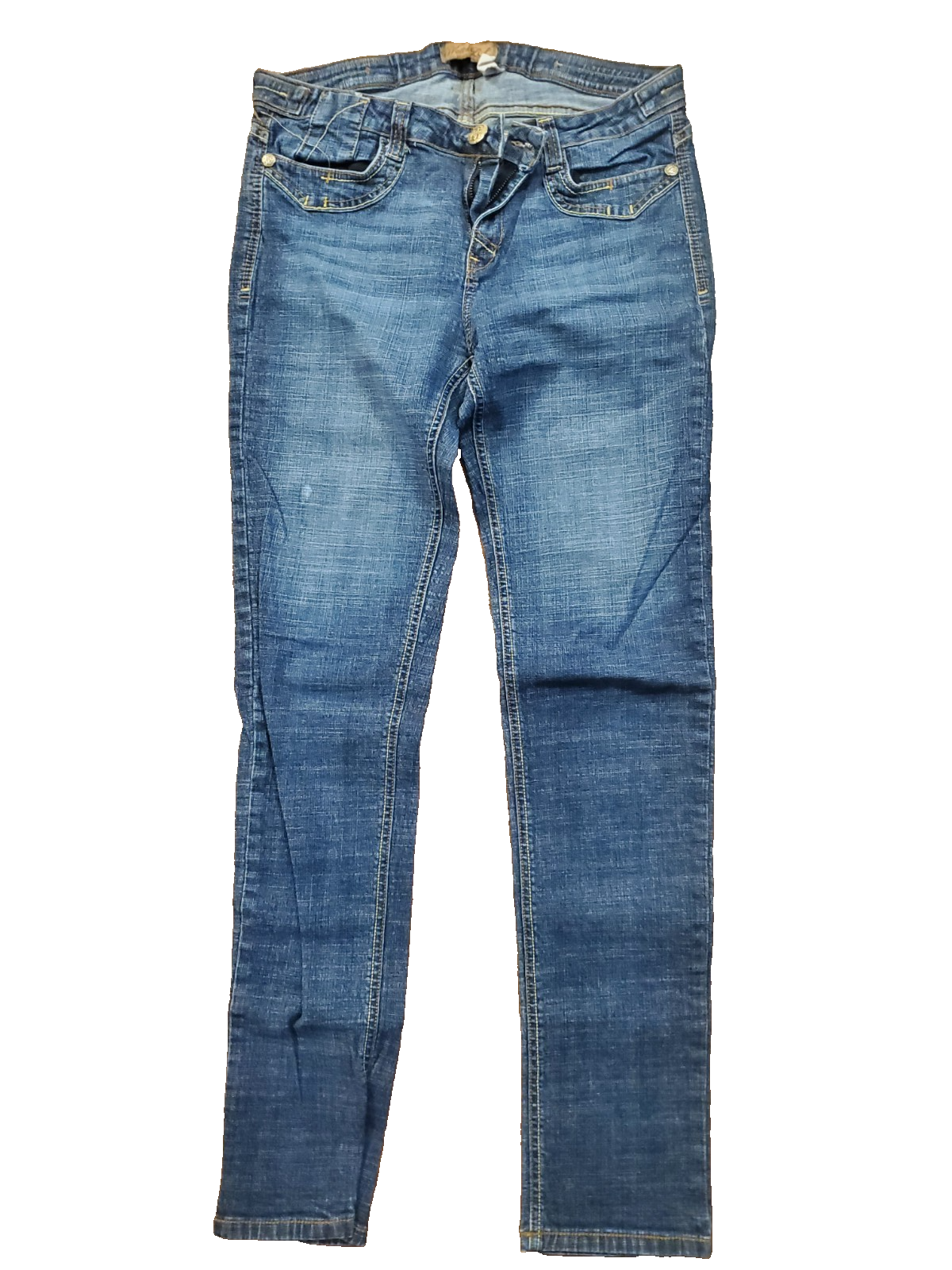 Vintage Watch LA Jeans Womens Size 15 Blue Stretch Denim Y2K Low Rise Skinny USA