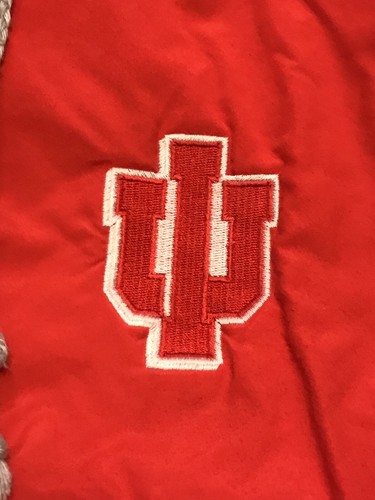 (IU) Indiana University ~Chalk Line~ Size: XL Button Up SATIN JACKET ~Hoosiers~
