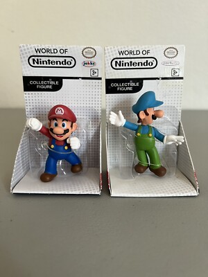 World of Nintendo Super Mario Bros. Jakks Pacific Mini Figures Mario & Luigi