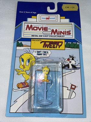 VINTAGE 80 S IMAGINATIONS MOVIE MINIS LOONEY TUNES TWEETY METAL DIE CAST NOC
