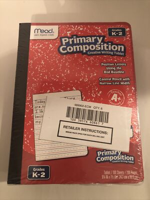 Mead Primary Composition Creative Writing Tablet - Grades K-2 - 6 Pack