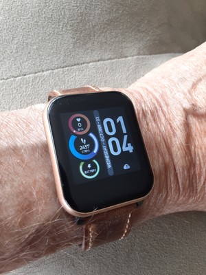 Itech Fusion 2 WATCH Health & Fitness Smart  Monitor Rosegold Blk. Leather Band