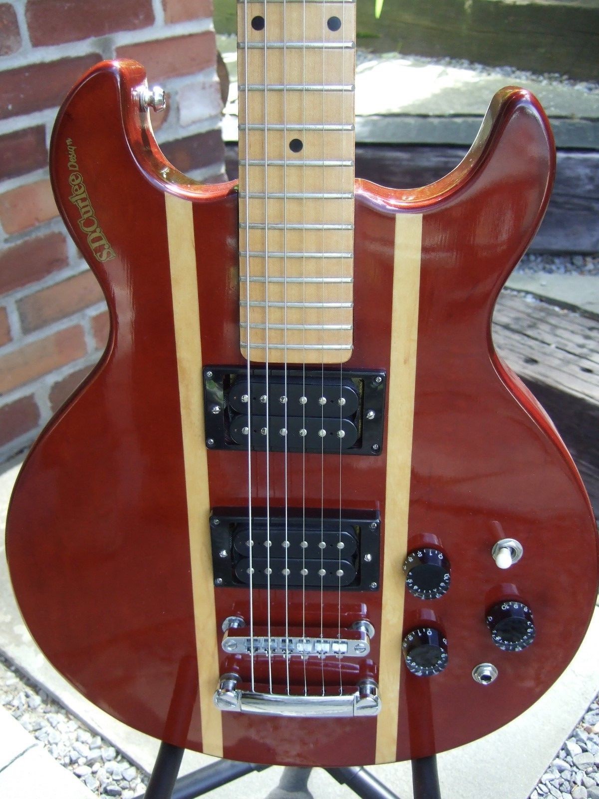 SD Curlee, SD Curlee Design 1979-80 See Thru Cherry USA Dimarzio Pickups RARE