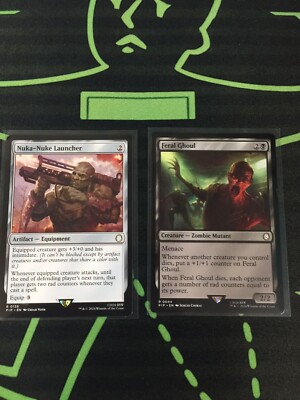 MTG Magic The Gathering Nuka-Nuke Launcher / Feral Ghoul Fallout Commander
