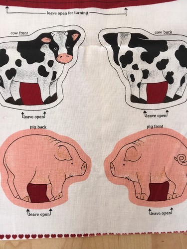 Vintage VIP Screen Print NOAH'S ARK Stuffed Craft Sewing HTF!