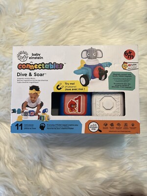 Baby Einstein Connectables Dive and Soar Magnetic Activity Blocks Steam Play Toy