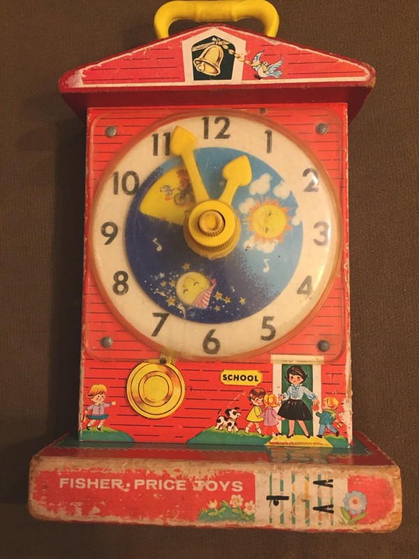 fisher price music box teaching clock 998