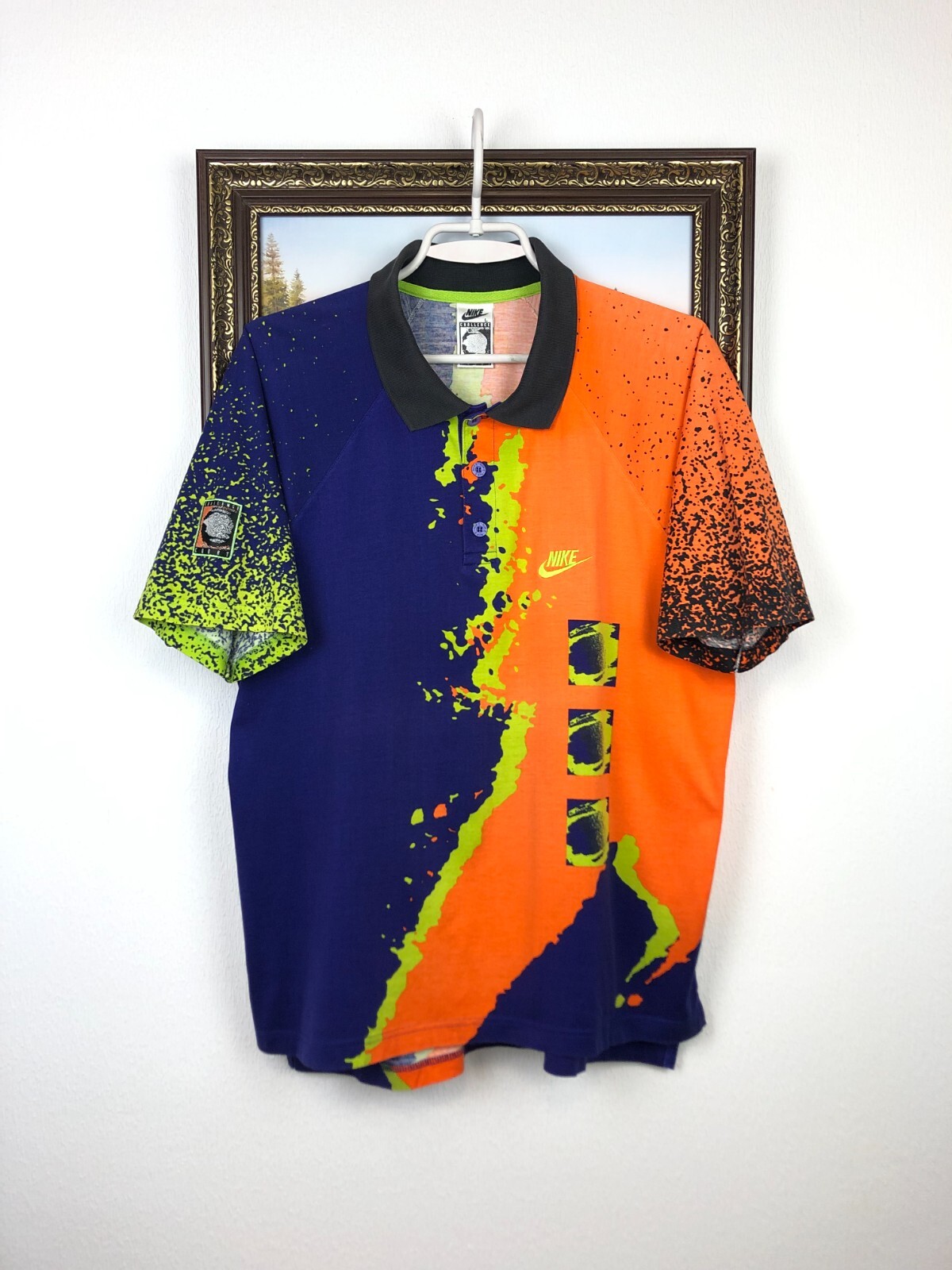 Vintage 90's Nike Challenge Court Andre Agassi Polo Shirt